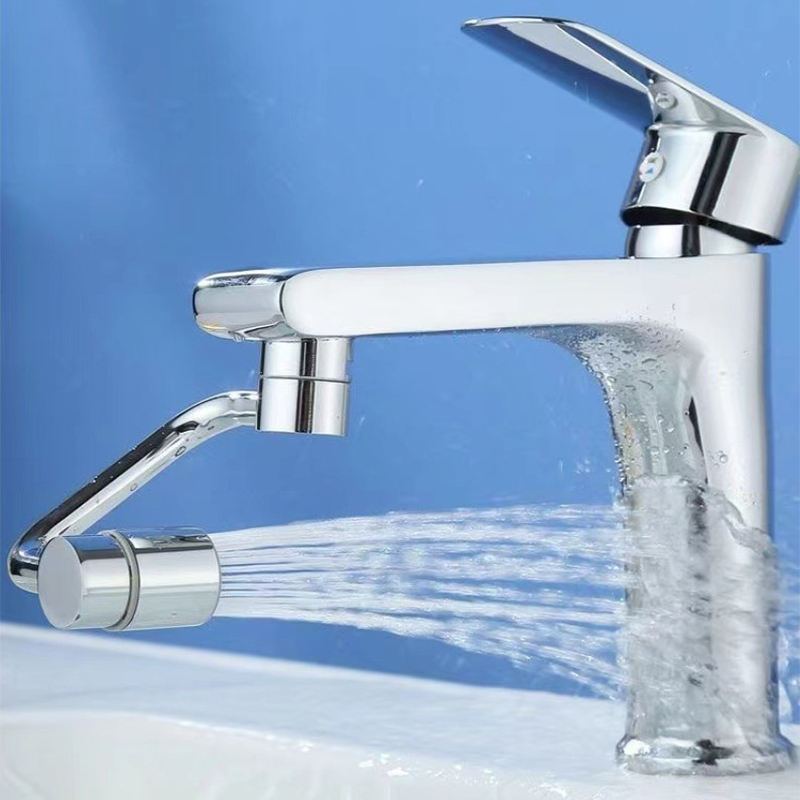 Universal Faucet Extender, Multi Functional Washbasin U Shaped Anti Splash Rotating Sink Head