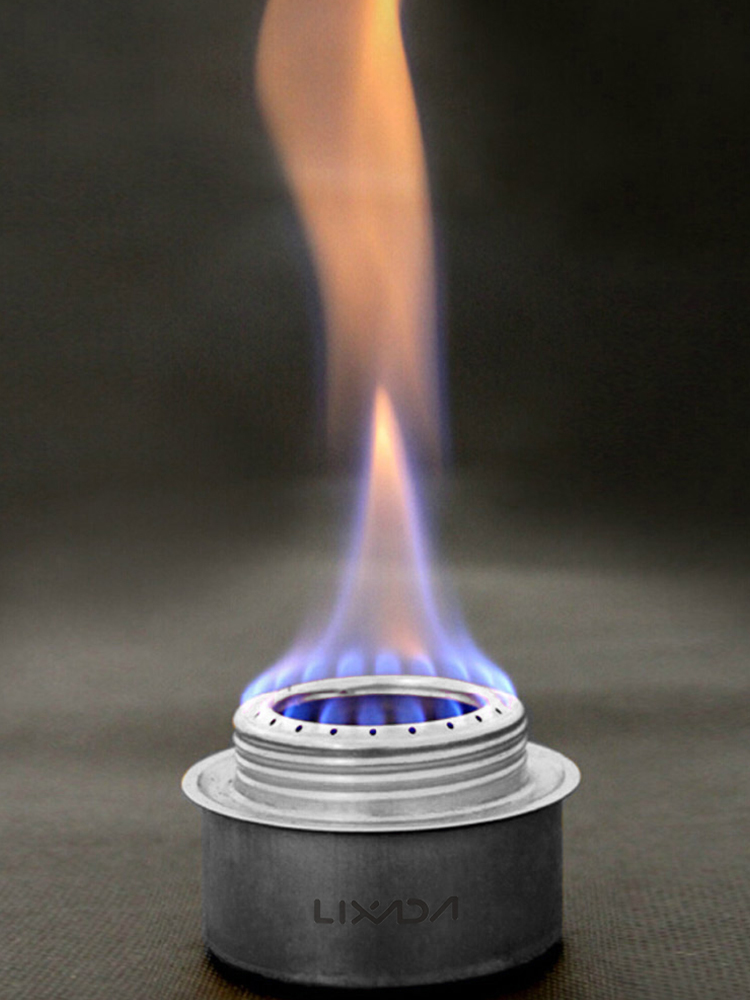 Outdoor Mini Alcohol Stove Lightweight Aluminum Alloy Cooking Stove for Camping, Hiking, and Backpacking with Lid