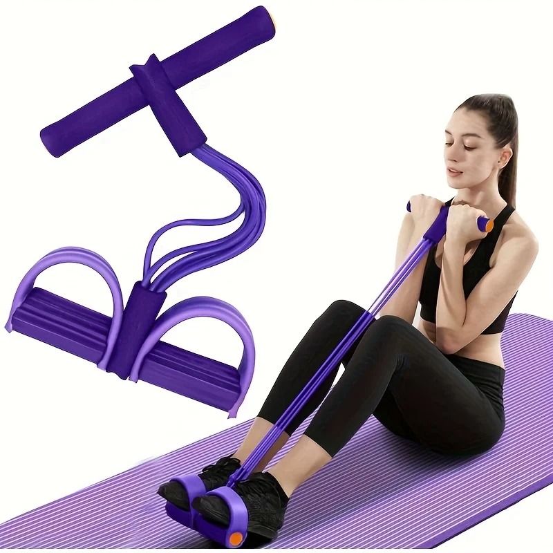 Portable Pedal Puller Resistance Band Sit Up Assist Fitness Trainer
