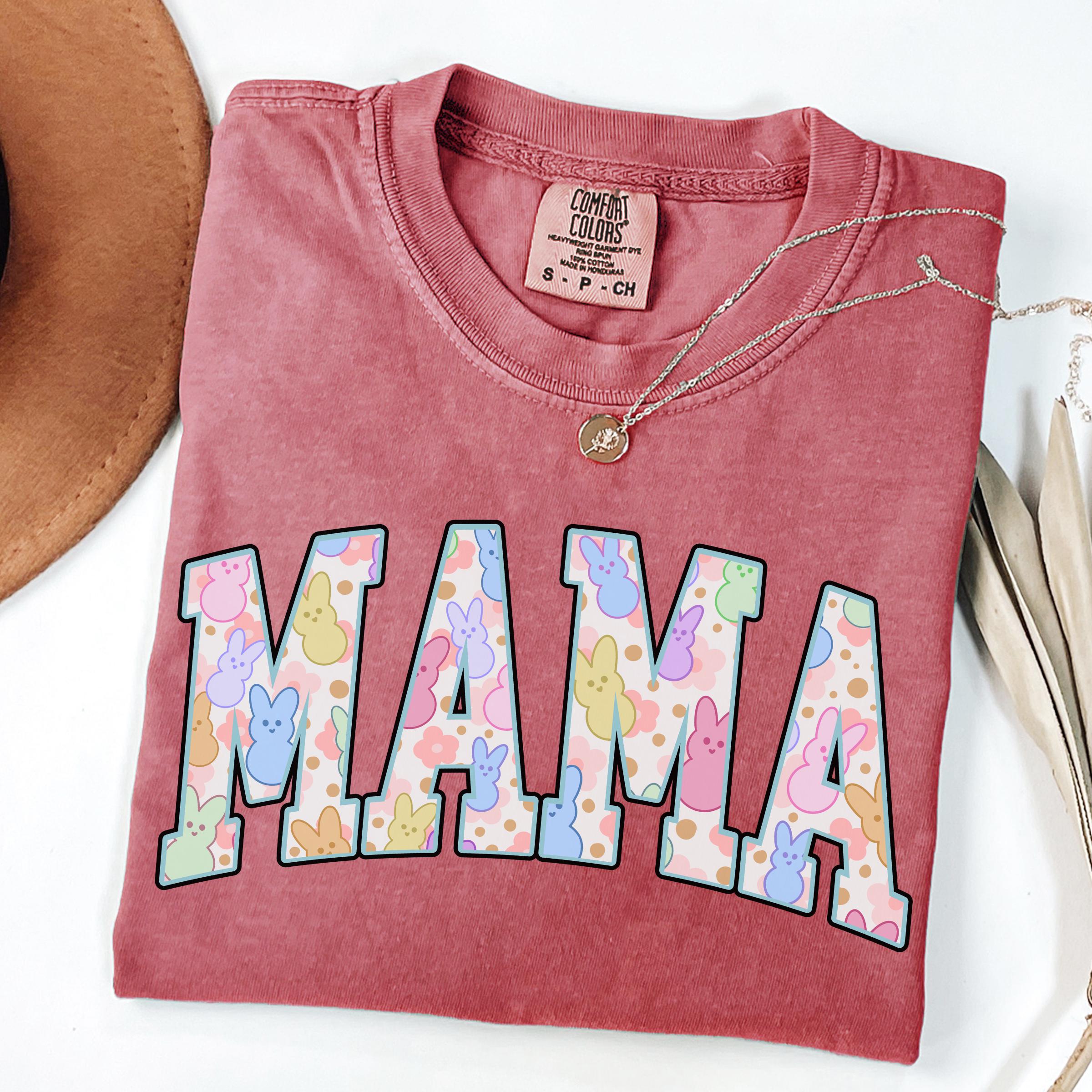 Mama Shirt Floral Spring Mom Life Graphic Tee Cute Gift for Mom