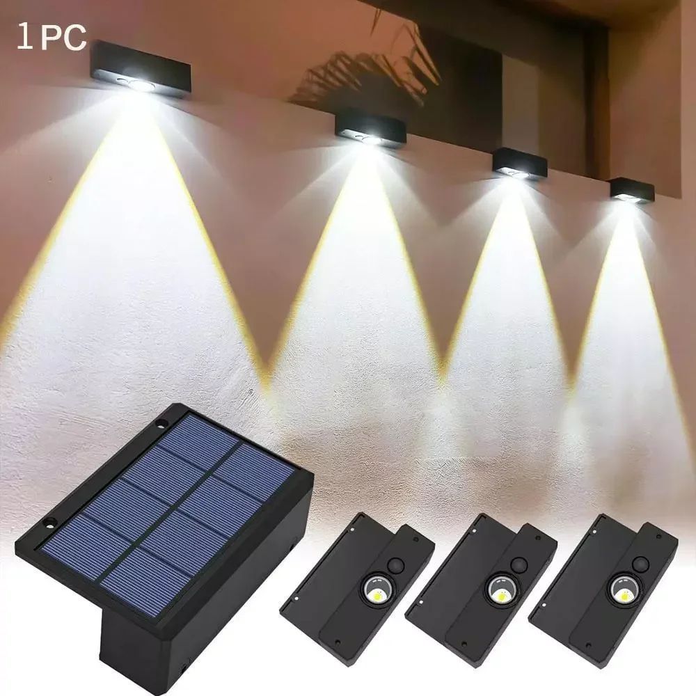 SunGlow Solar LED Outdoor Wall Light – Waterproof Garden & Fence Accent Lamp
