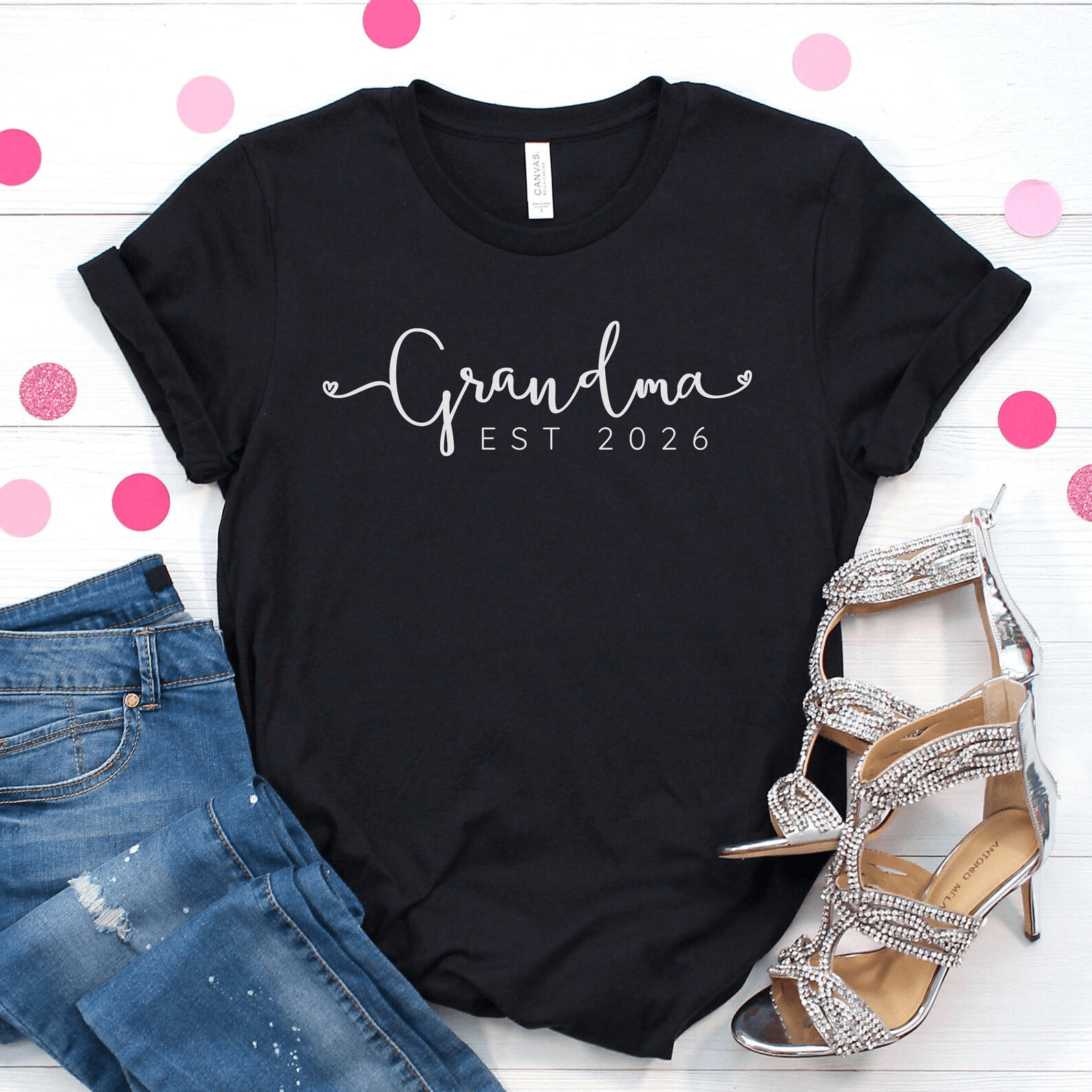 Grandma Est 2026 Shirt Custom Year Personalized Grandma Gift Tee
