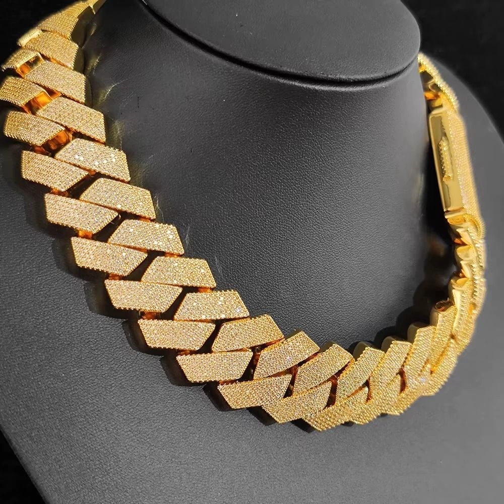 Iced Out Cuban Link Chain 15mm Six Row Heavy Hip Hop Necklace