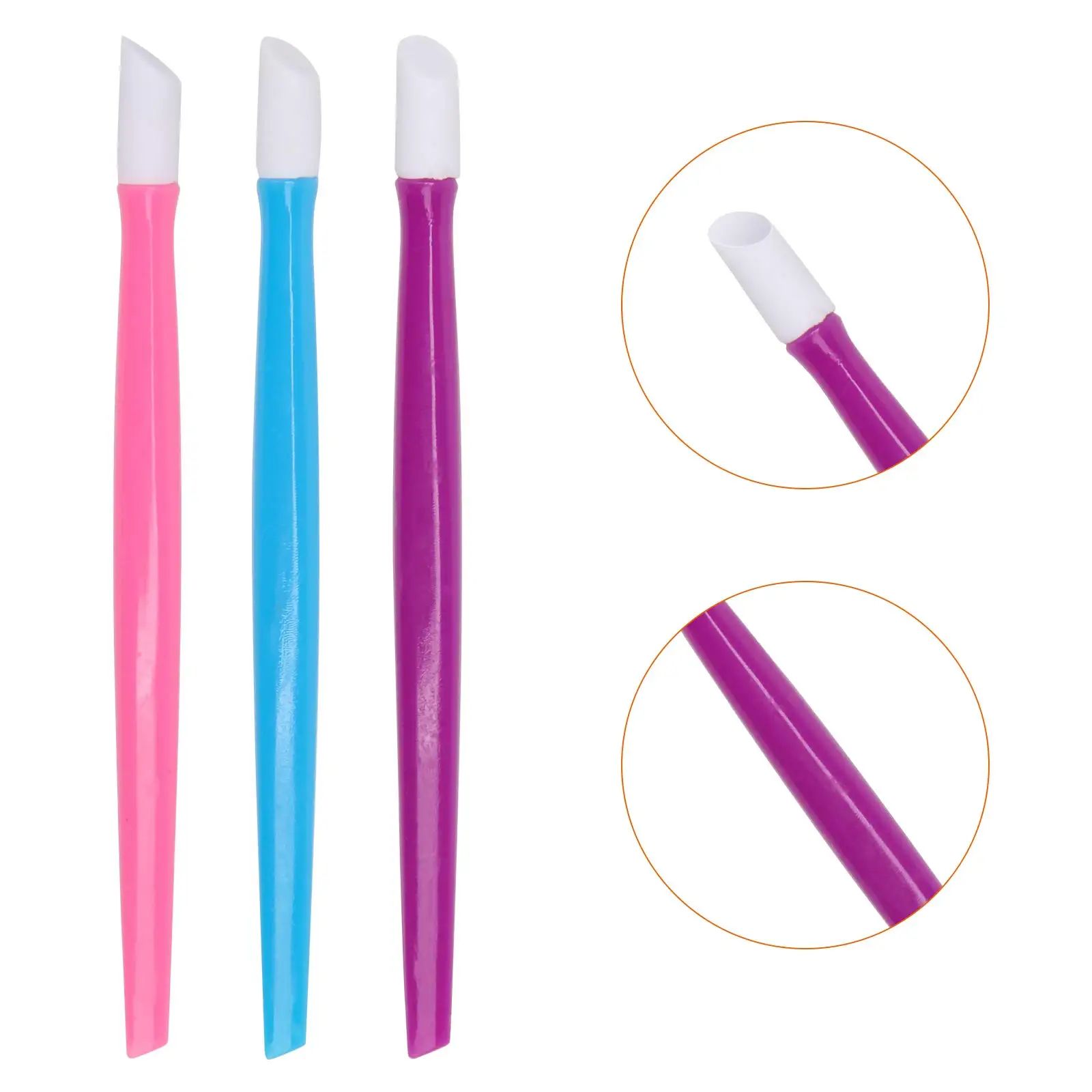 Silicone Cuticle Pushers Manicure Dead Skin Remover Nail Tools 10 Pack