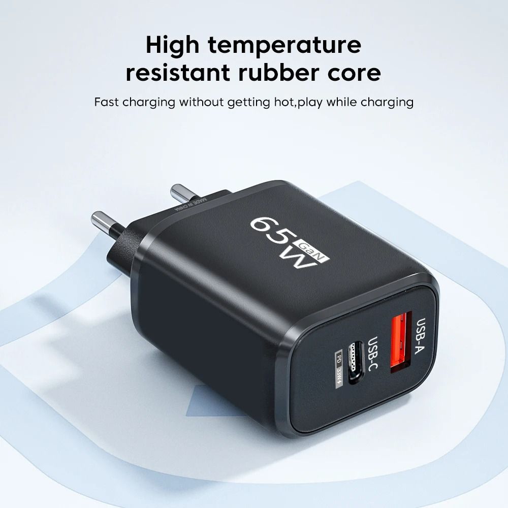 Ultra-High-Fidelity 65W GaN Dual-Node PD & QC Titanium-Grade Wall Power Architecture