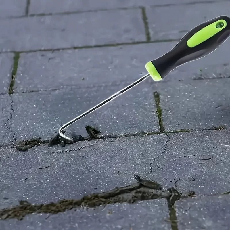 U-Shaped Nail Removal Hook – Lightweight Metal Weeding Tool for Garden Cracks and Paving Joints