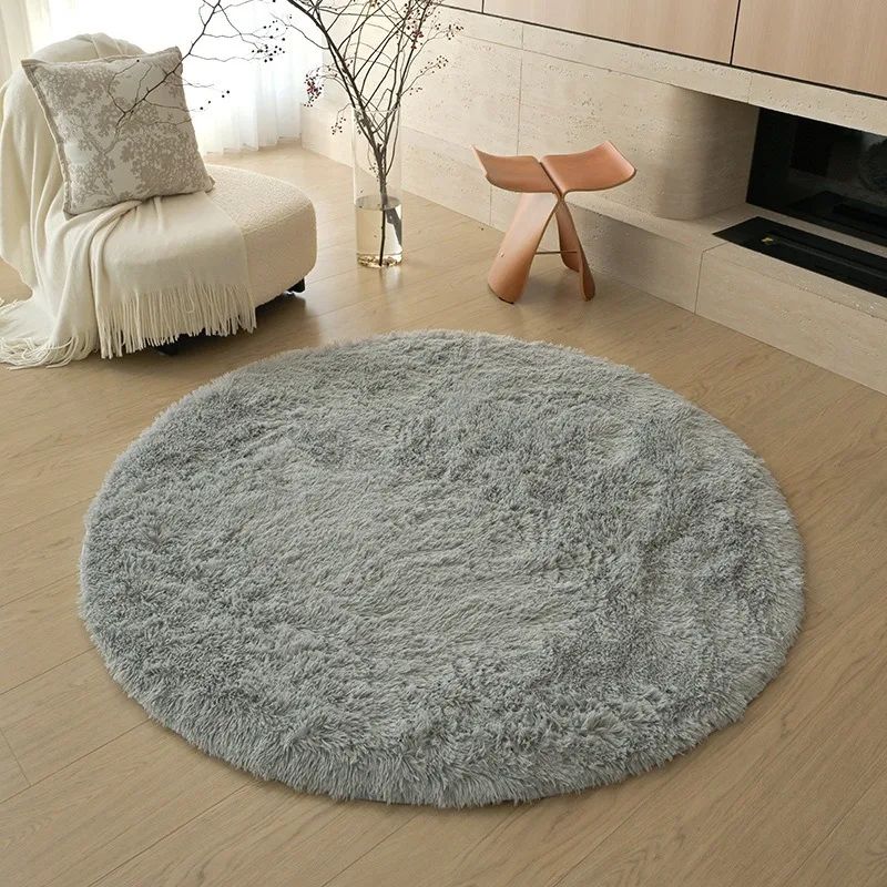 Soft Fluffy Kids Play Rug Round Nursery Carpet