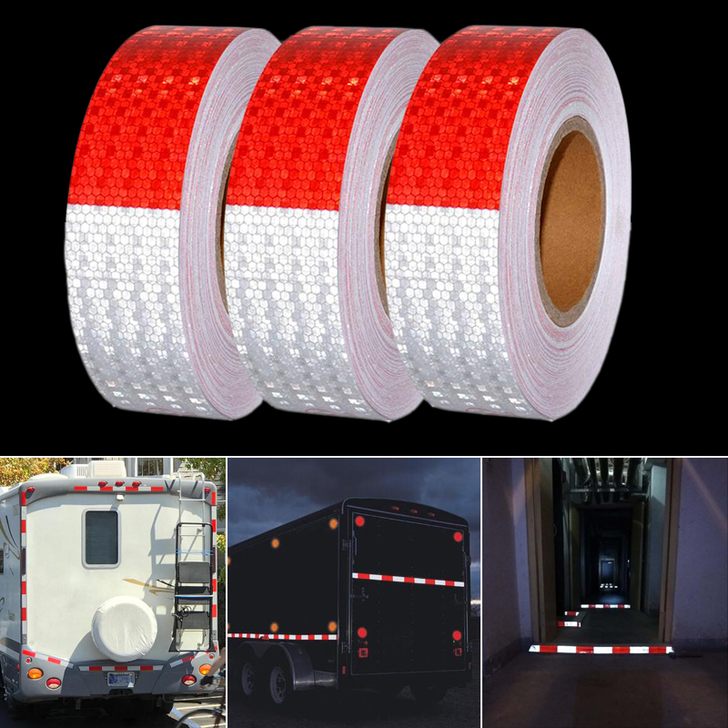 DOT-C2 Reflective Tape 2 x 150 ft Red White Conspicuity Roll for Trailers and Trucks