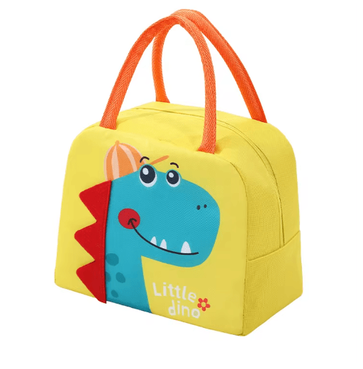 3D Cartoon Bento Lunch Bag Insulated Canvas Handbag with Ice Pack Space