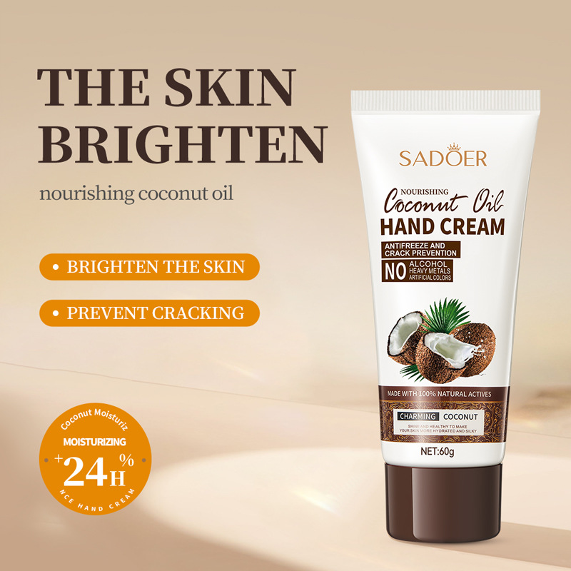 Coconut Hand Cream, Nourishing & Moisturizing Skin Care for Women
