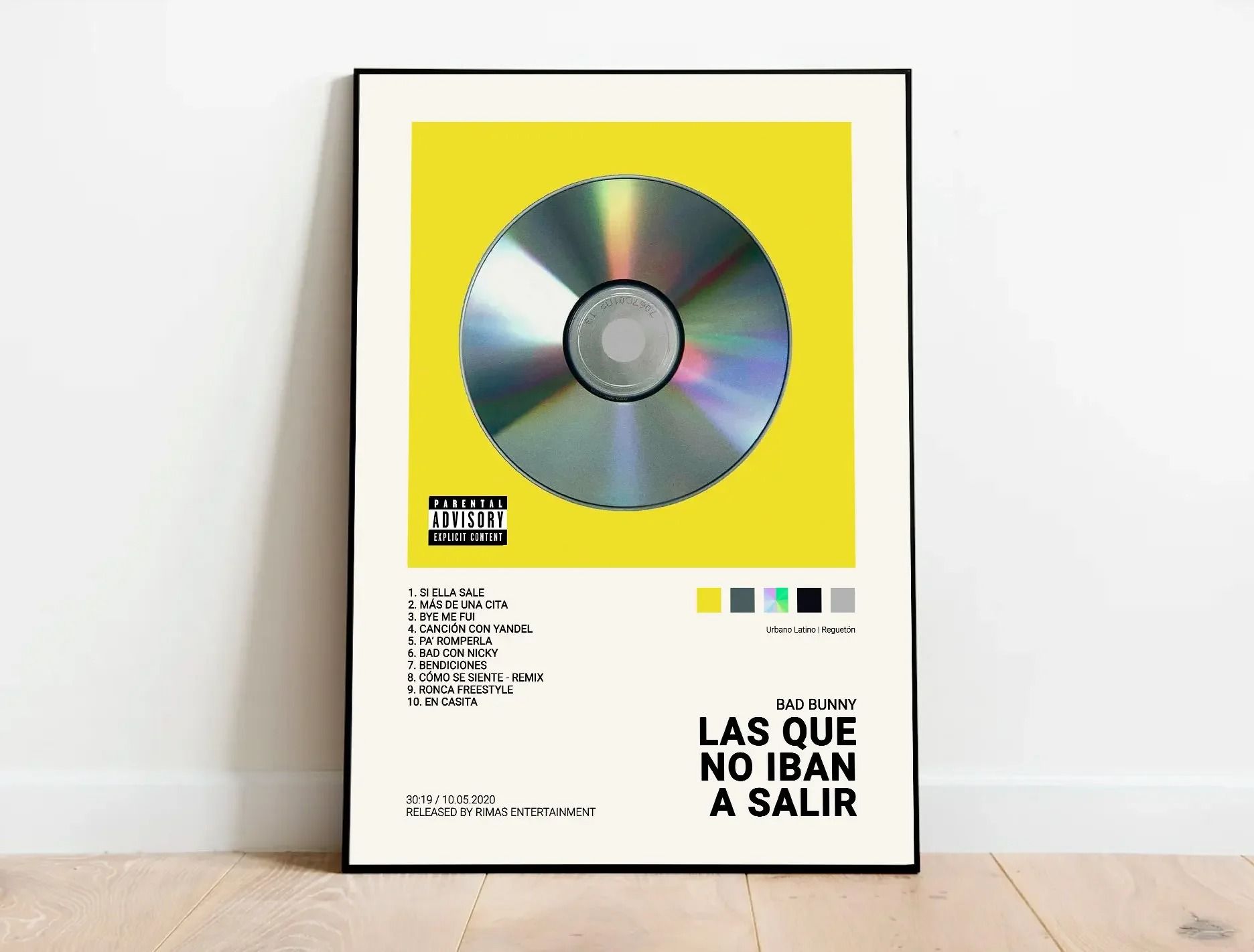 Latin Rap Music Poster Canvas Album Cover Aesthetic Wall Art Print