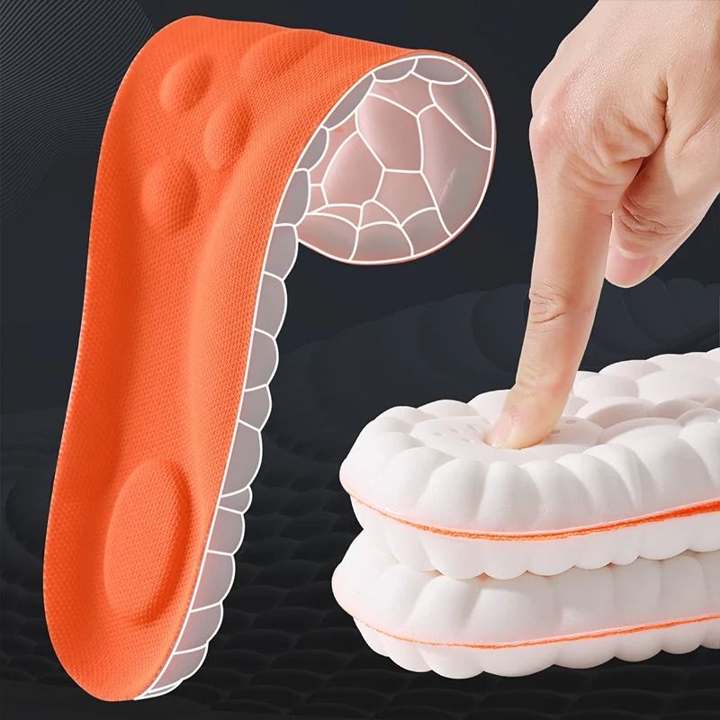 Latex Sport Insoles Soft High Elasticity Shock Absorbing Arch Support Shoe Pads