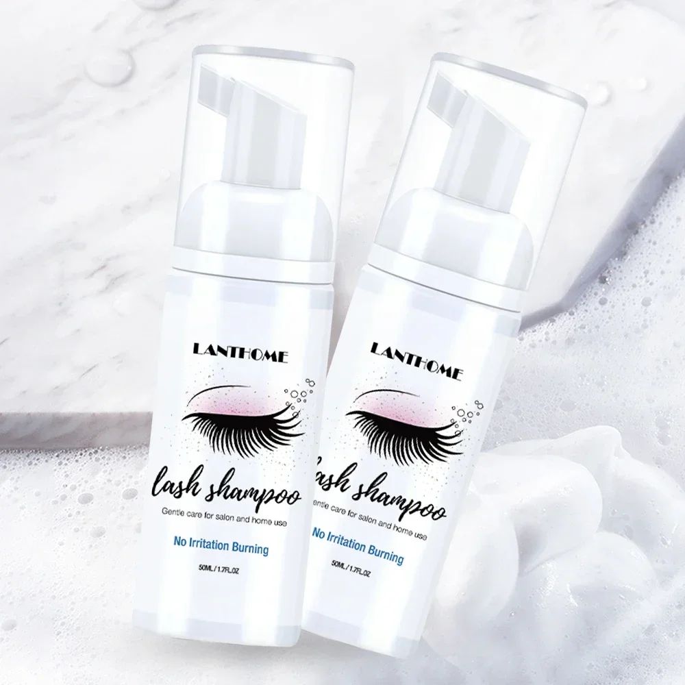 Lanthome 50ml Eyelash Extension Shampoo Foam Deep Clean Eyelid Cleanser