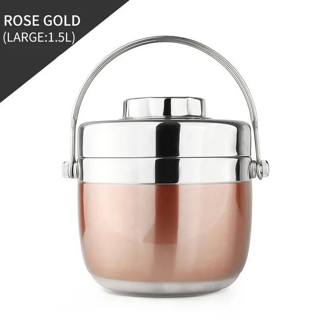 Thermal Food Jar Stainless Steel Soup Thermos with Insulated Bag Leakproof Lunch Container