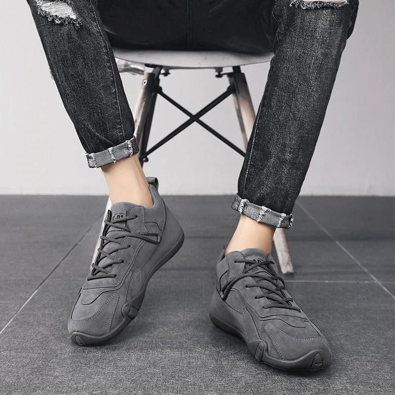 Mens Casual Ankle Boots with Lace Up Design and Non Slip Sole
