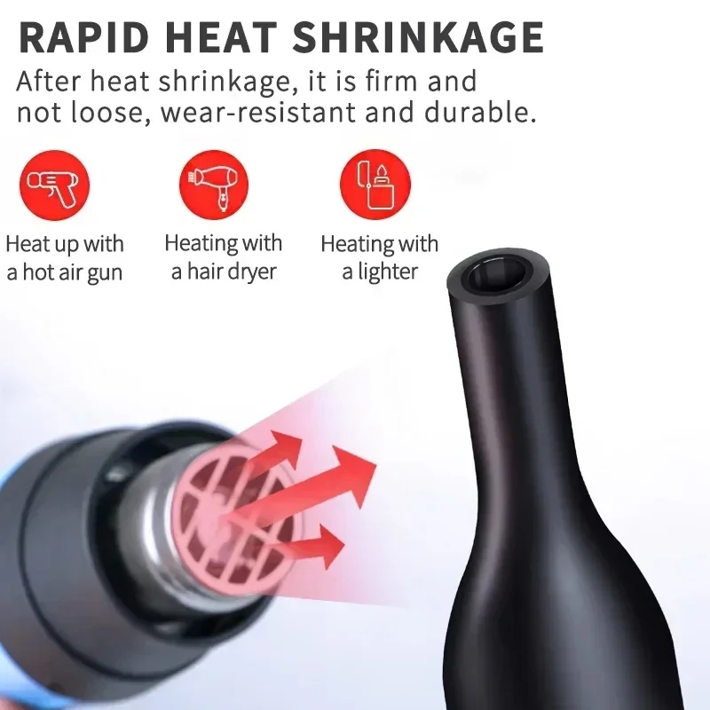 Black Heat Shrink Tube Polyolefin Thermal Insulated Cable Sleeve