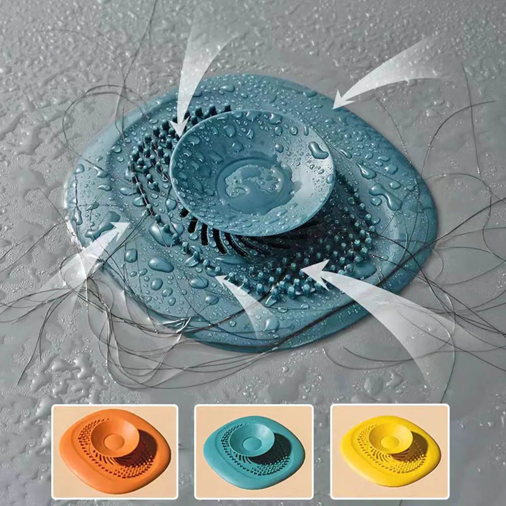 Silicone Anti-Clog Bathtub Drain Stopper – Flexible Hair Catcher Strainer for Shower & Sink