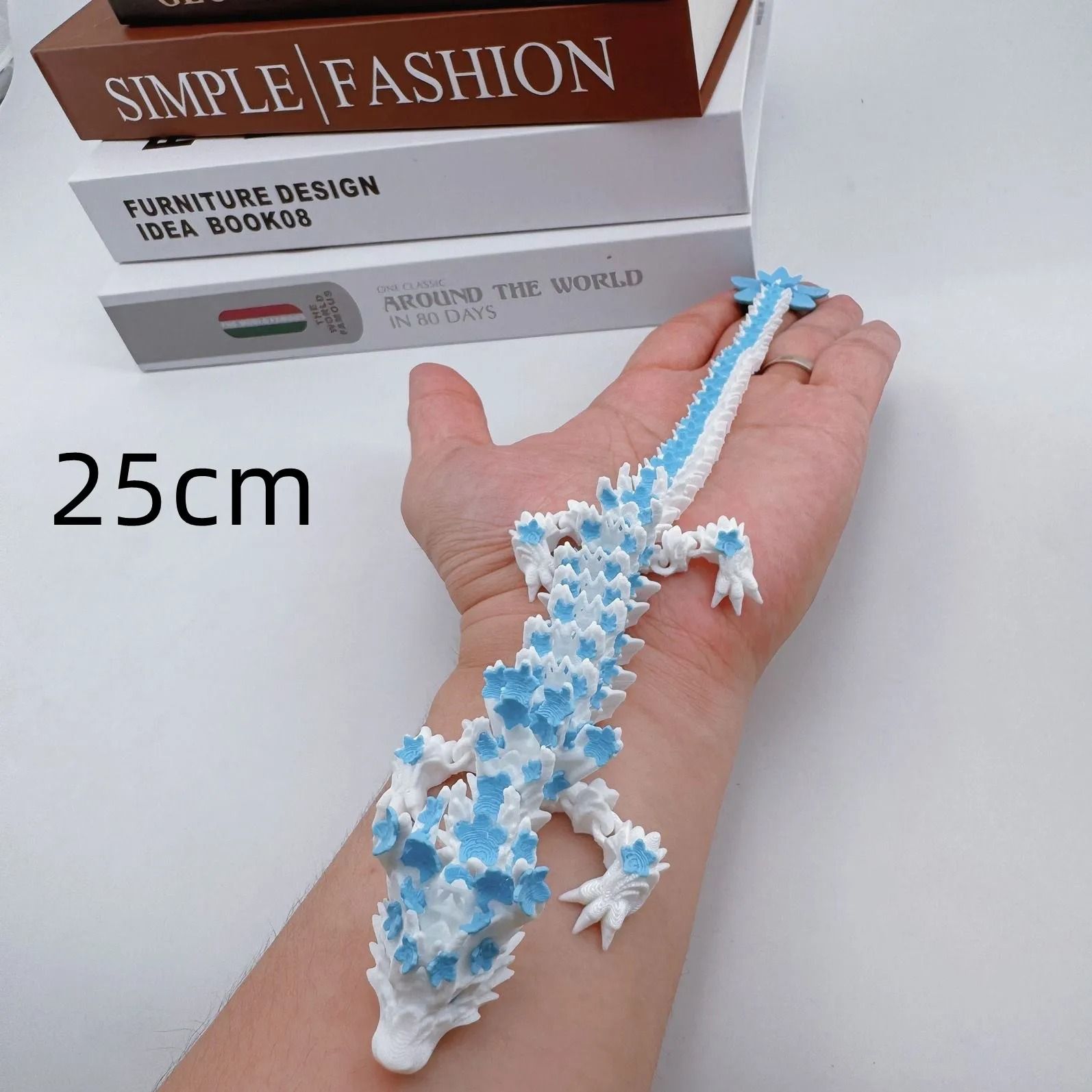 3D Printed Articulated Cherry Blossom Dragon Sculpture