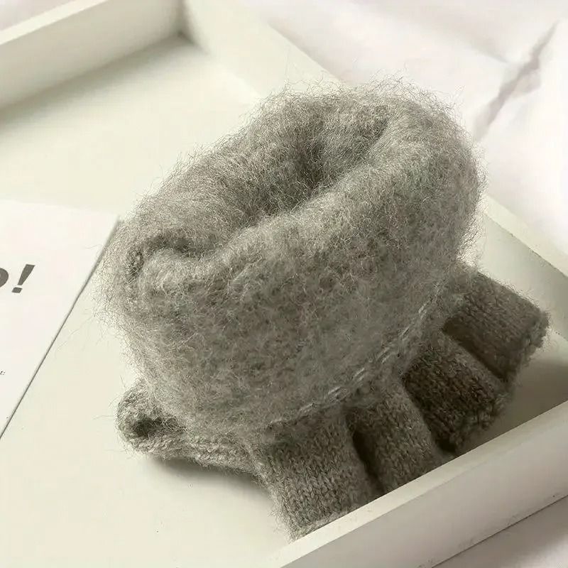 CozyTouch Fingerless Gloves Winter Warm Knitted Touch Screen Half Finger Gloves