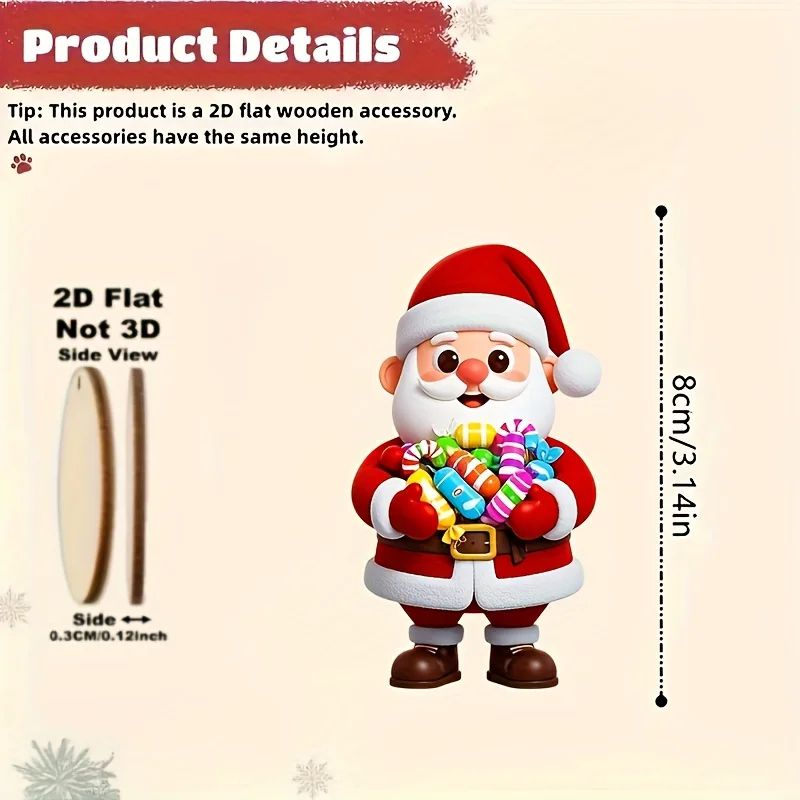 Christmas Wooden Gingerbread Man Tree Hanging Ornaments Set