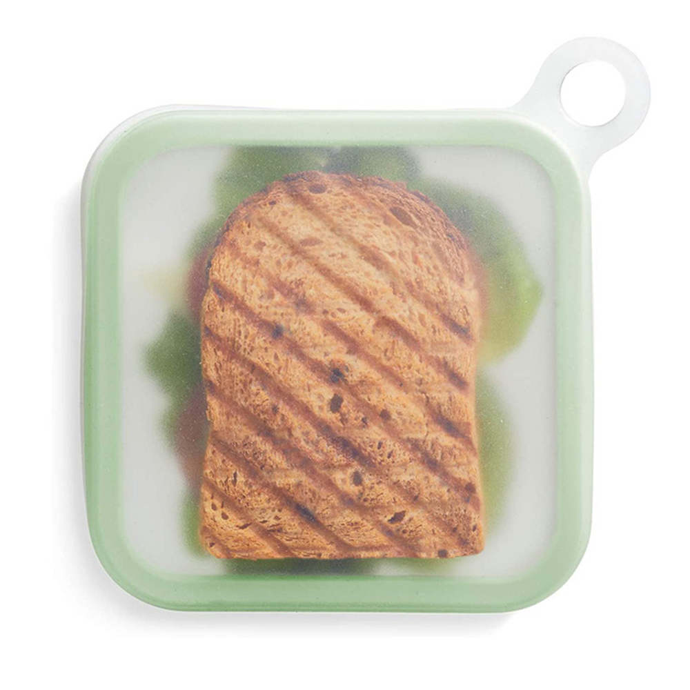 Portable Silicone Bento Box, Snack Box for Students, Lunch Box with Handle