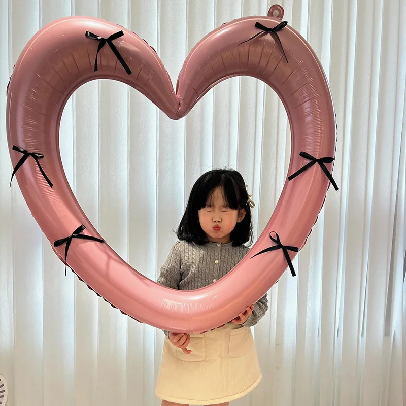 Cute Love Balloons Baby Shower Wedding Party Gifts Hollow Out Love Heart Balloon Birthday Party Decoration