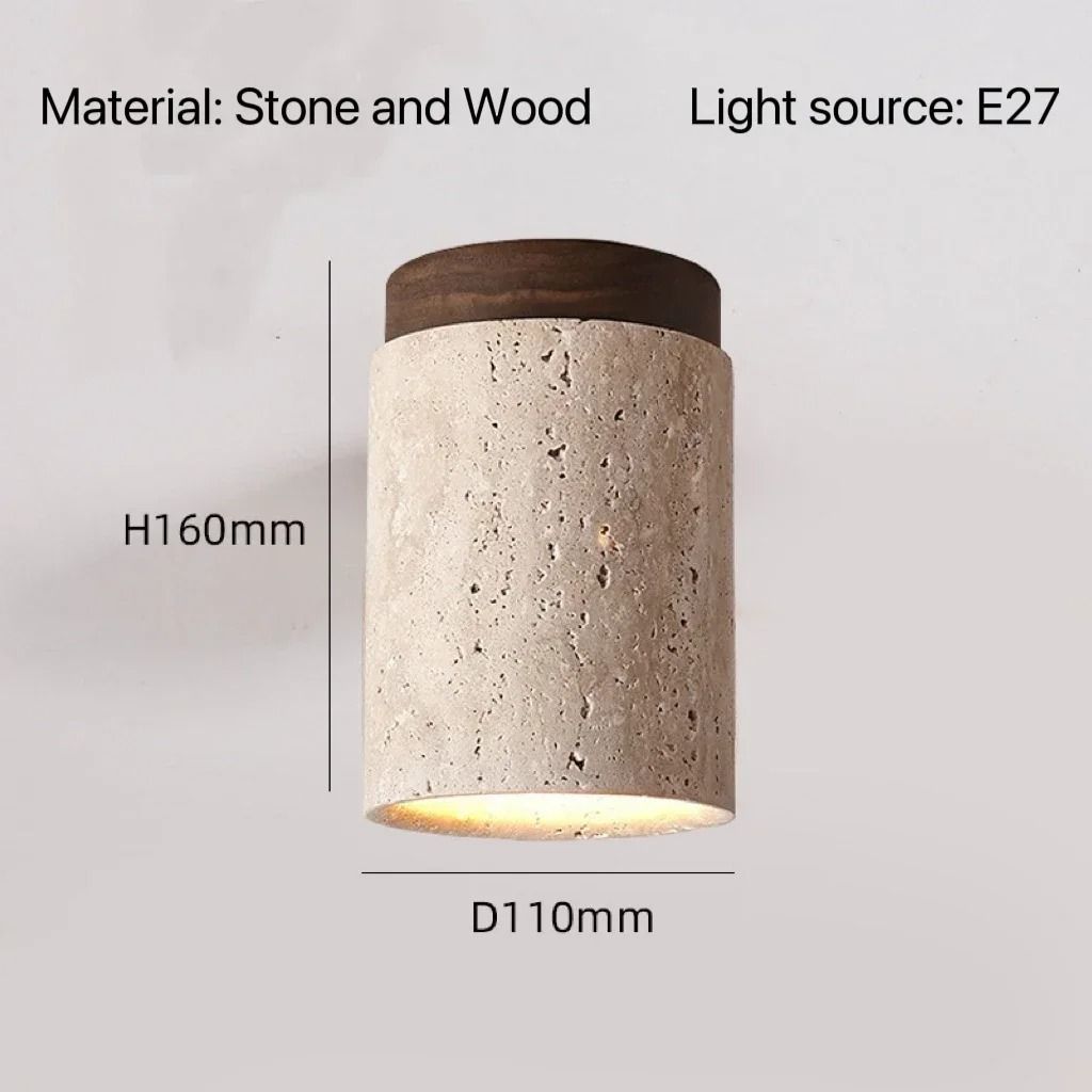Modern Travertine Ceiling Lamp