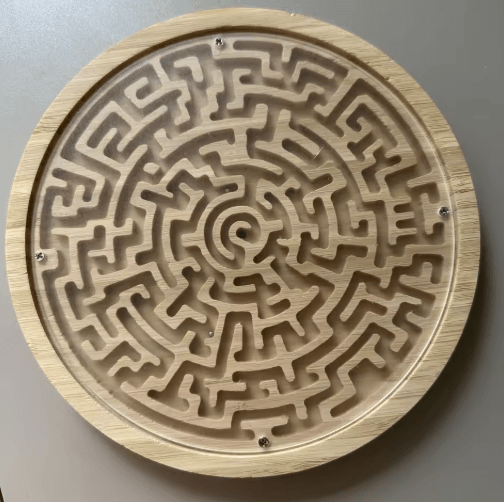 Large Wooden Balance Maze Game – Dual Sided Bamboo Brain Teaser with Steel Balls