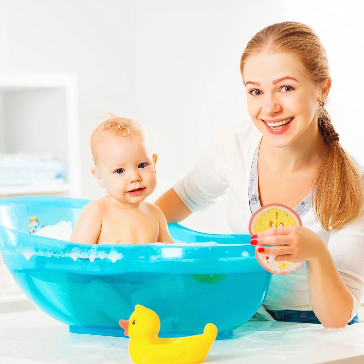 Fruit Shaped Bath Sponge Set 4 Pieces Kids Body Cleaning Shower Sponges