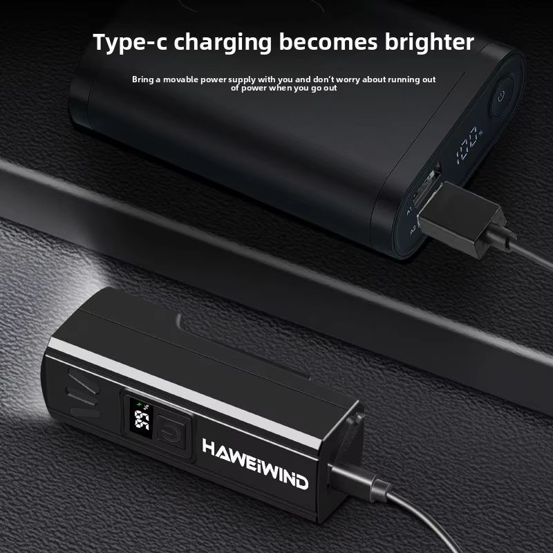2000Lumens Rechargeable Bicycle Headlight – Waterproof MTB Front Light with Battery Level Display