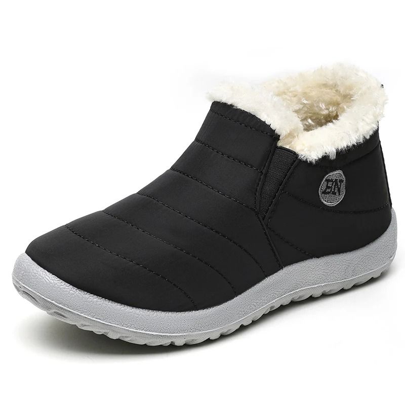 Womens Waterproof Winter Snow Boots – Plush Fur-Lined Ankle Boots