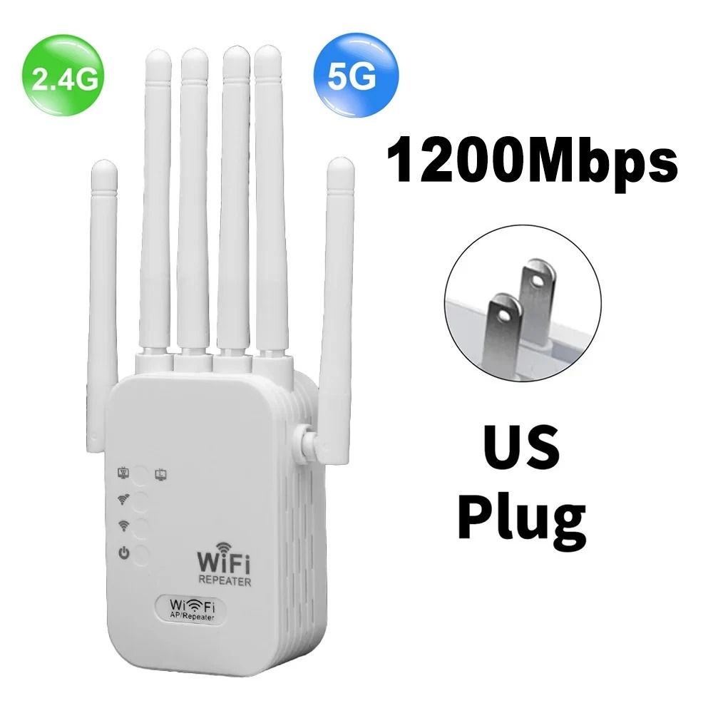 Dual Band Wireless WiFi Repeater and Signal Booster 2.4G and 5G