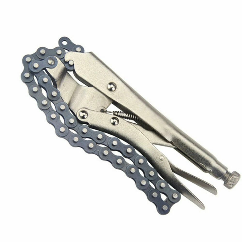 Chain Oil Filter Wrench Locking Clamp Oil Filter Removal Tool