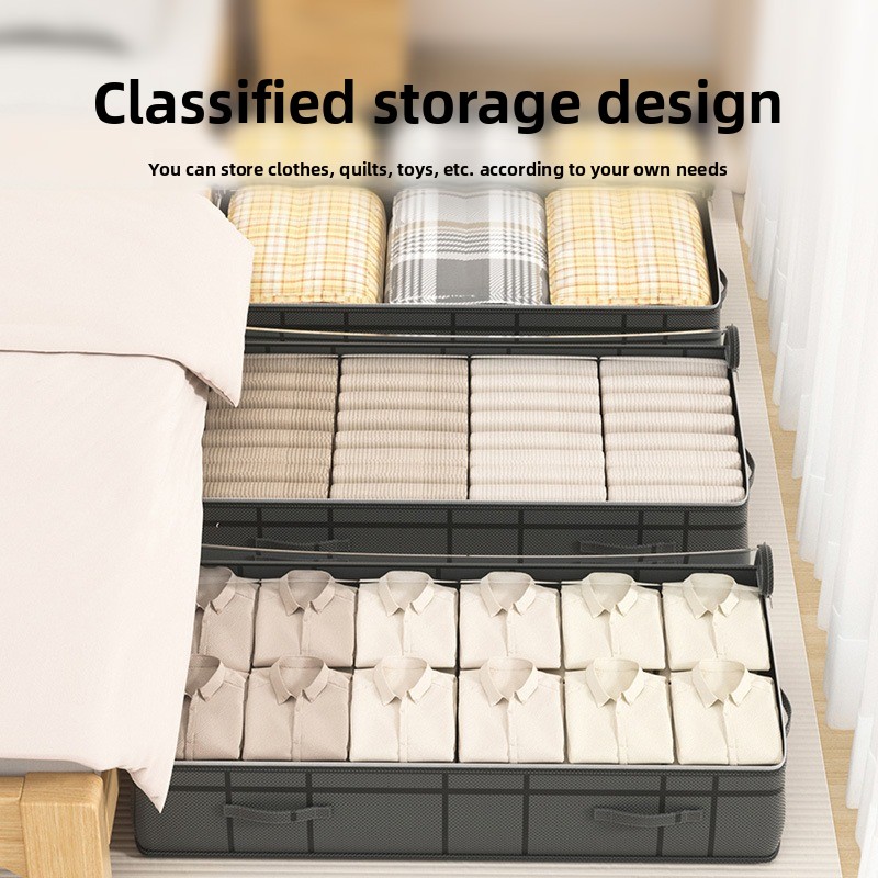 Large Underbed Storage Bag, Foldable Clothes Quilt Organizer for Bedroom, Space Saving Doggy Bag, Perfect