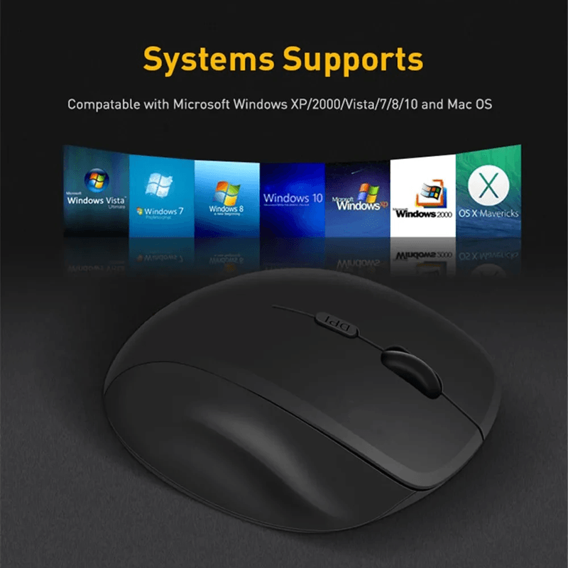 GlideEase Wireless Ergonomic Mouse