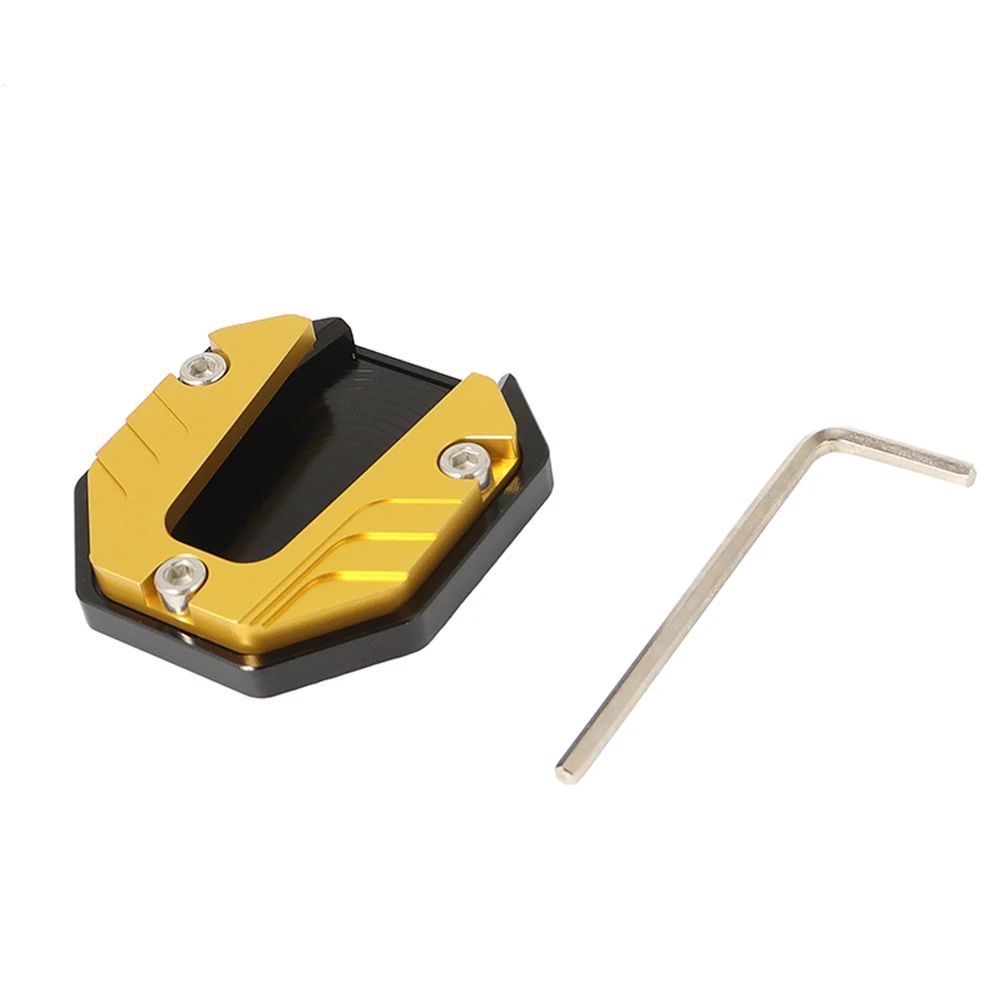 Motorcycle Bikes Kickstand Extender Foot Pad, Side Stand Extension Support Plate, Durable Aluminum Motorcycle Accessory