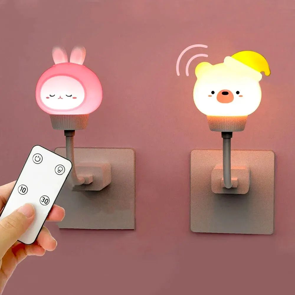 USB Cartoon LED Night Light with Remote Control