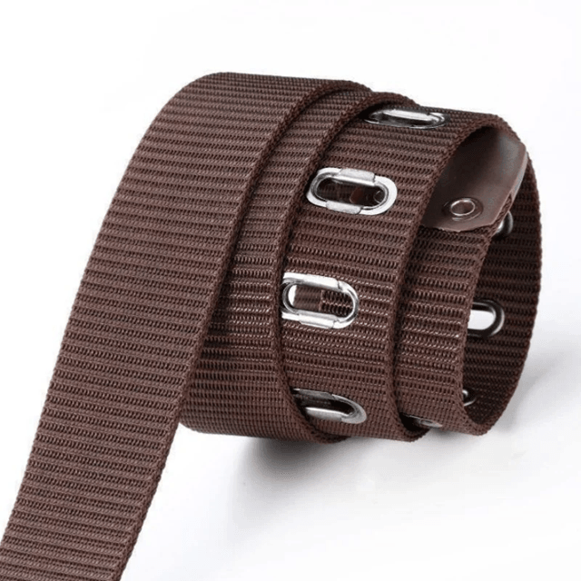 Mens Canvas Nylon Military Style Casual Belt Pin Buckle