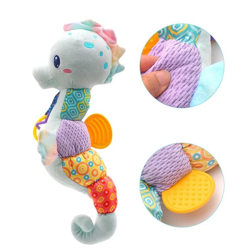 Baby Rattles Toys Soft Musical Stuffed Animal Sensory Toy