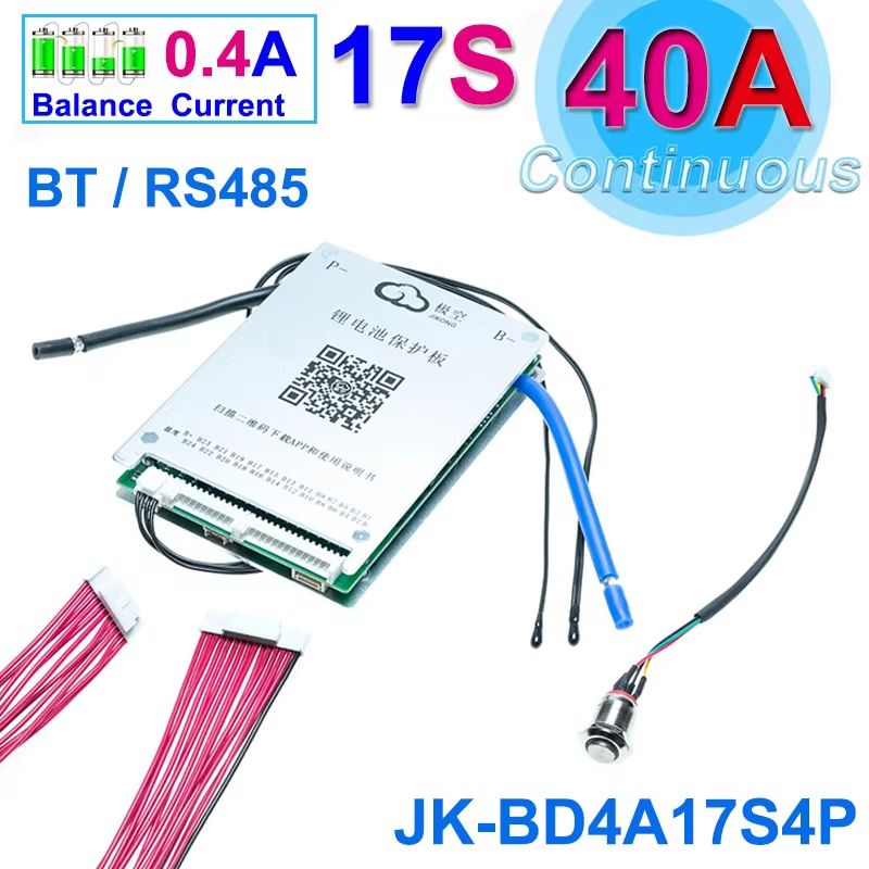 JK-BMS Smart Bluetooth Active Balance Battery Management System – Li-ion, LiFePO4, LTO Battery Protection 12V–48V 200A–3