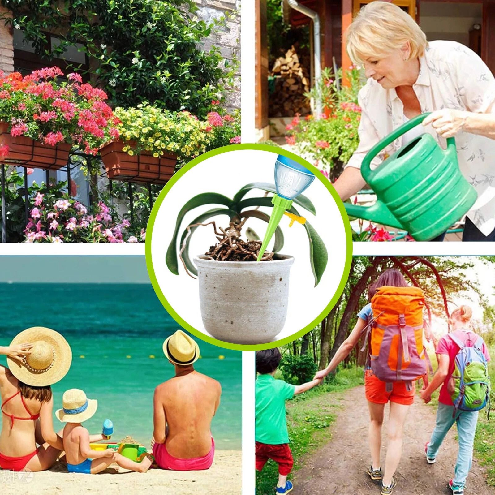 Automatic Self Watering Spikes, Drip Irrigation System for Plants, Eco-Friendly Watering Device for Indoor and Outdoor