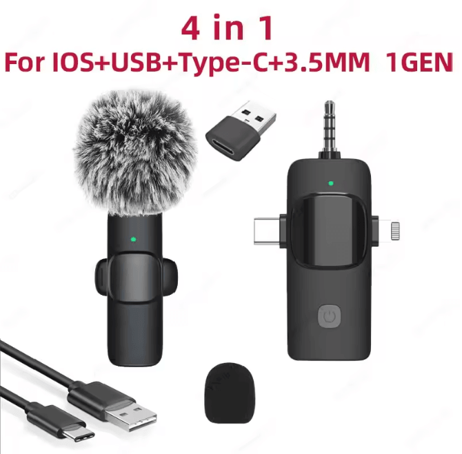 ClearWave 4 In 1 Wireless Lavalier Microphone