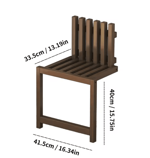 Foldable Bamboo Shoe Stool Wall Mounted Waterproof Shower Seat for Small Spaces
