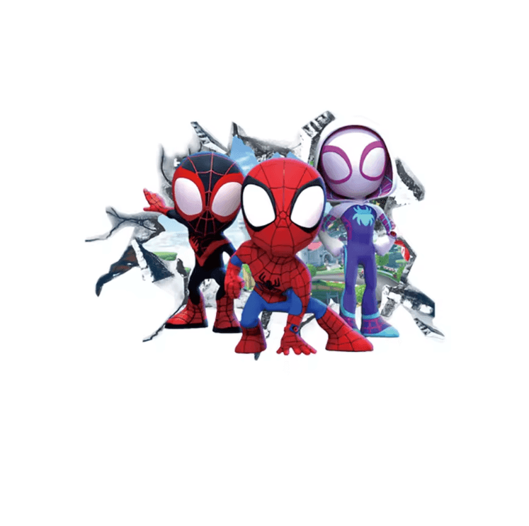 Cute Spiderman Wall Stickers Removable Superhero PVC Decals for Kids Room Decor