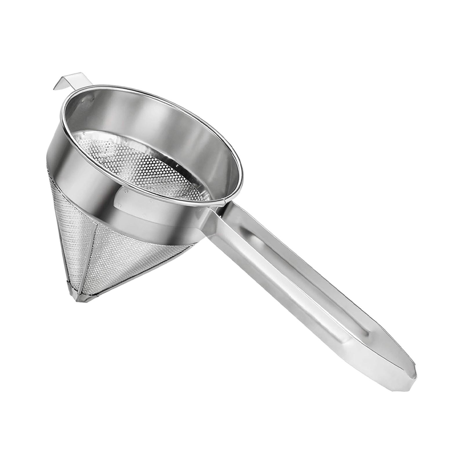 Stainless Steel Bouillon Strainer China Cap Strainer Utensil Easy to Clean Cooking Filter Basket Durable Colander Fine M