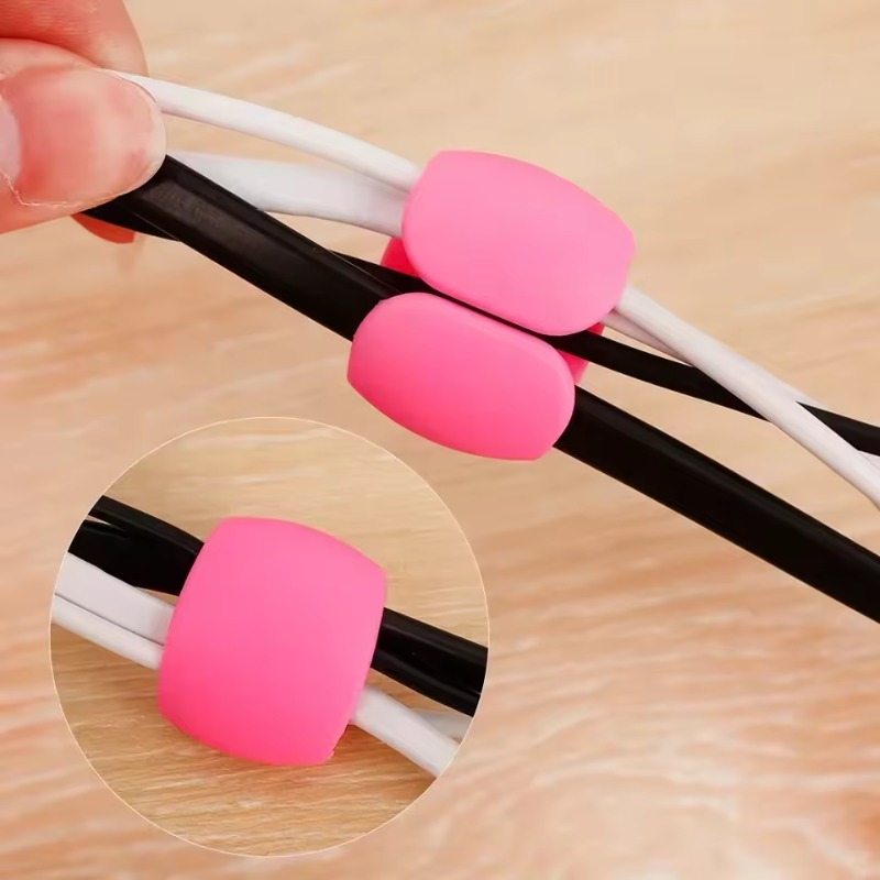 Desk Organizer Clips, Cable Winder for Wire Tidy, USB Charger Holder, Headphone Cable Cord Protector