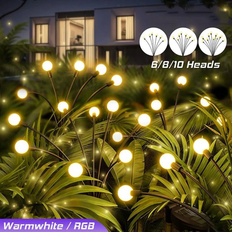 Solar-Powered Garden Firefly Lights