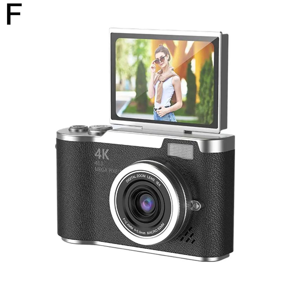 UltraView 4K FlipScreen Digital Camera – 48MP Compact Travel & Selfie Camera