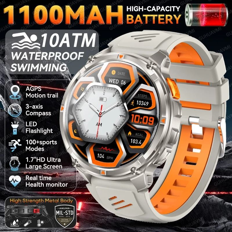 T-Rex 3 Pro Military Smart Watch with Dual-Band GPS 10ATM Waterproof and Long Battery
