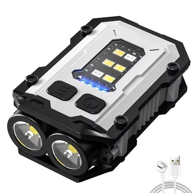 USB Rechargeable Multifunctional COB LED Keychain Flashlight with Magnetic Base